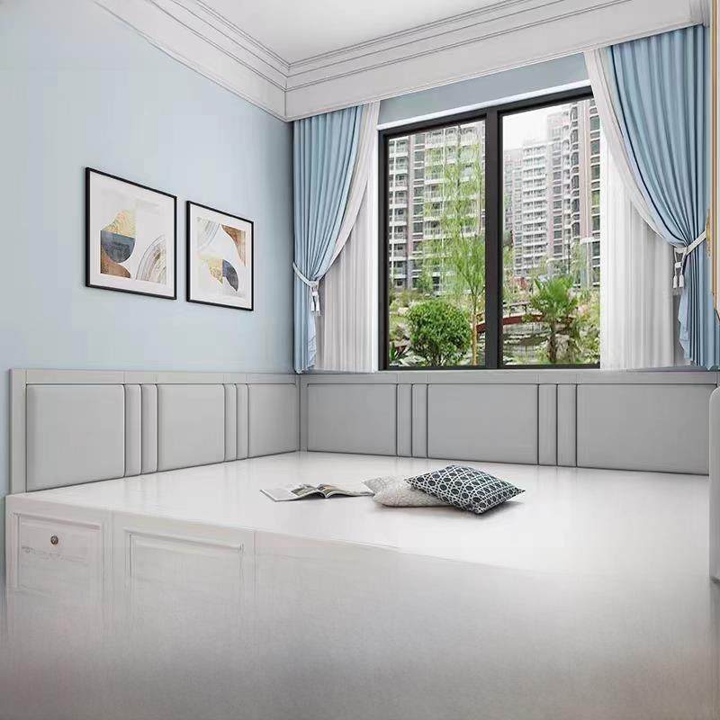 定制榻榻米软墙环绕技术布电热炕环绕床环绕儿童防撞床头板软包不