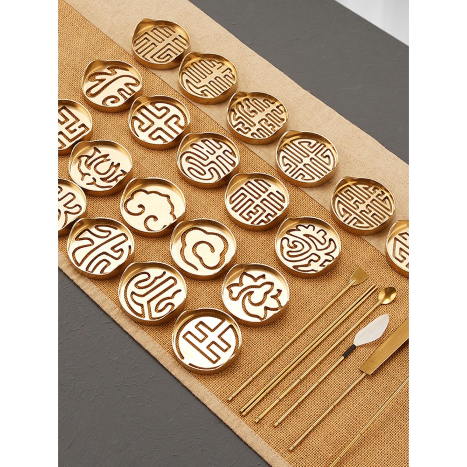 6公分入门用具双耳打篆工具6cm8cm12cm复古七件套香灰唯吾知足