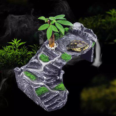 乌龟晒台爬台巴西龟缸鱼缸造景高水位躲避洞屋浮岛爬坡晒龟晒背台