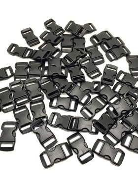 伞绳手链口哨扣 DIY材料包卡扣10mm 黑色塑料口哨