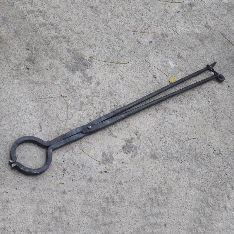 带锁抓狗铁夹子锻打加粗圆口钳捕捉流浪犬土狗钳救治安防工具定制