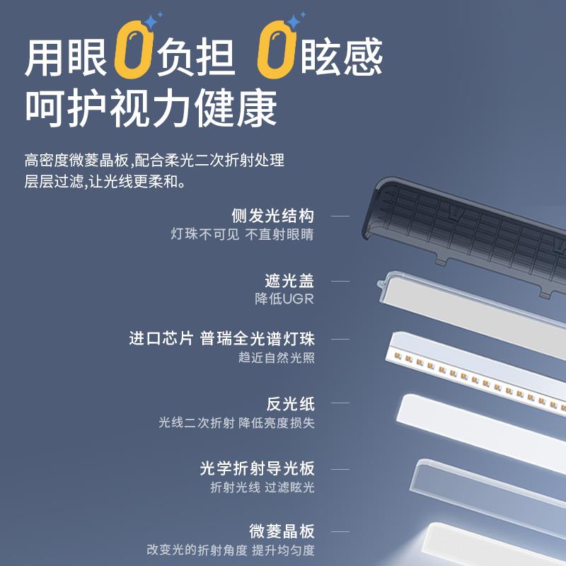HOYA豪雅新乐学AA级儿童护眼台灯全光谱自然光学习书桌专用LED灯