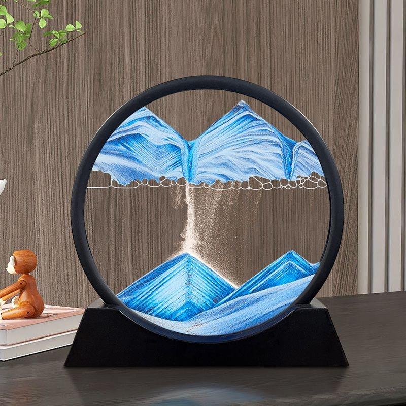 流沙画 划沙漏摆件客厅桌面酒柜装饰品创意解压办公室电视柜轻奢