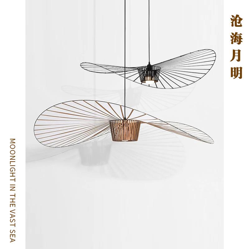 设计师vertigo法式草帽客厅主灯帽子灯北欧网红餐厅卧室草帽吊灯 - 封面