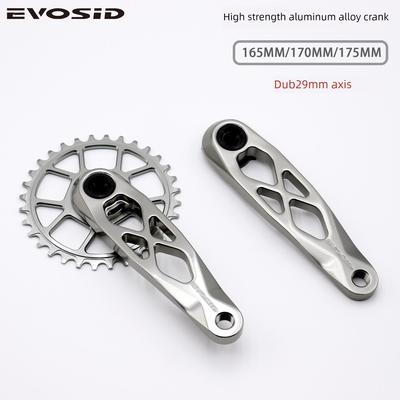 EVOSID山地自行车曲柄中空一体牙盘DUB 29MM中轴高强度轻量化曲柄