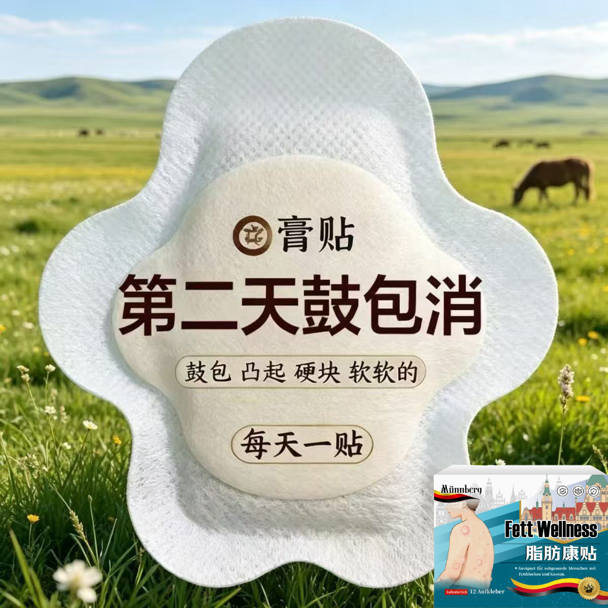 【官方正品】脂肪块保健贴皮下脂肪硬块包块肿块鼓包保健冷敷贴