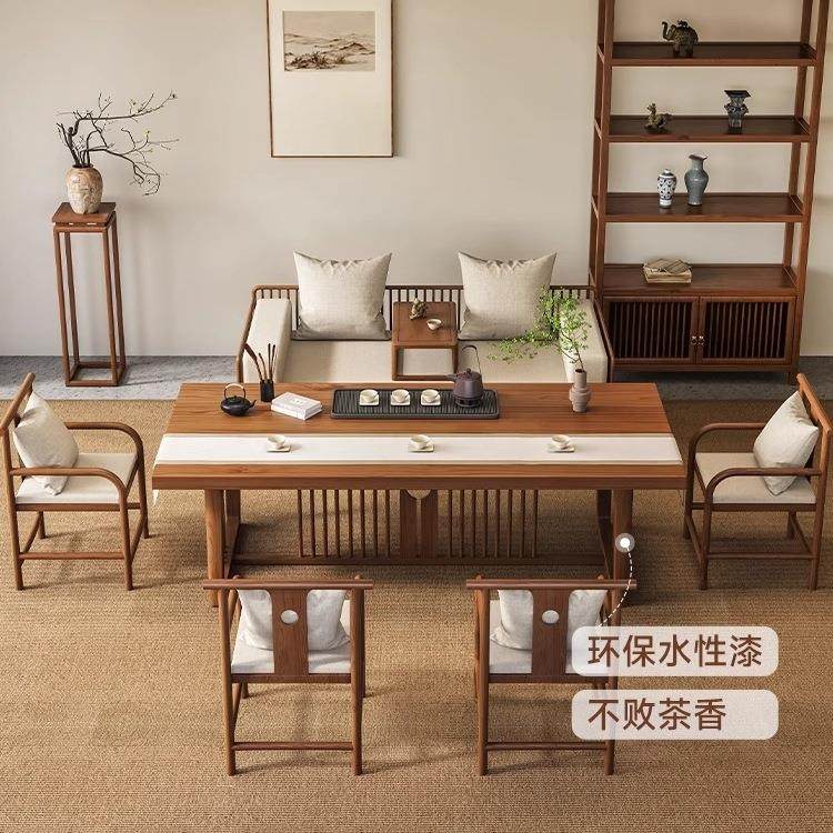 实木茶桌大板办公家用禅意茶室简约茶桌椅组合茶几干泡茶台,商业/办公家具,茶台/茶桌,淘宝优惠券,粉丝福利购,淘宝优惠卷