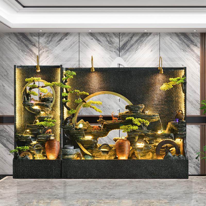 水幕墙流水屏风办公室隔断摆件室外花园庭院鱼池景观假山流水喷泉,家居饰品,流水摆件,淘宝优惠券,粉丝福利购,淘宝优惠卷