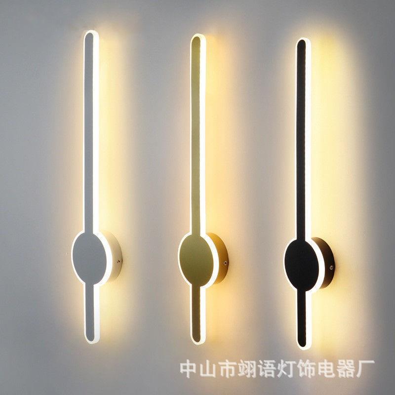 护眼壁灯创意极简线条艺术客厅背景墙灯卧室床头灯楼梯间过道灯具