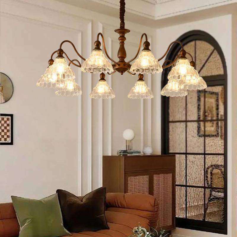 法式中古风客厅吊灯主灯南洋复古高级感轻奢卧室书房花朵护眼灯具,3C数码配件,USB灯,淘宝优惠券,粉丝福利购,淘宝优惠卷
