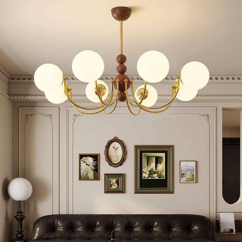 法式复古客厅灯具卧室餐厅灯中古风轻奢高级感书房间玻璃护眼吊灯,3C数码配件,USB灯,淘宝优惠券,粉丝福利购,淘宝优惠卷