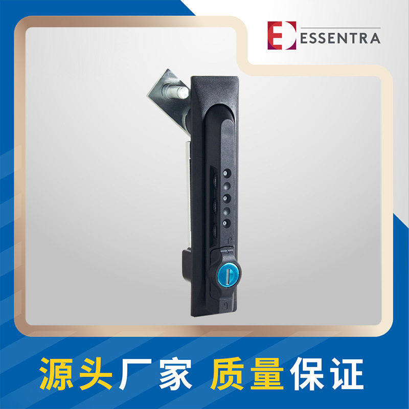 益升华恒珠柜锁MS837-1-1黑色密码锁平面机箱锁电柜锁配电箱控