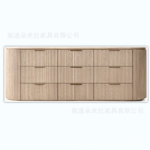RH美式简约实木收纳电视柜