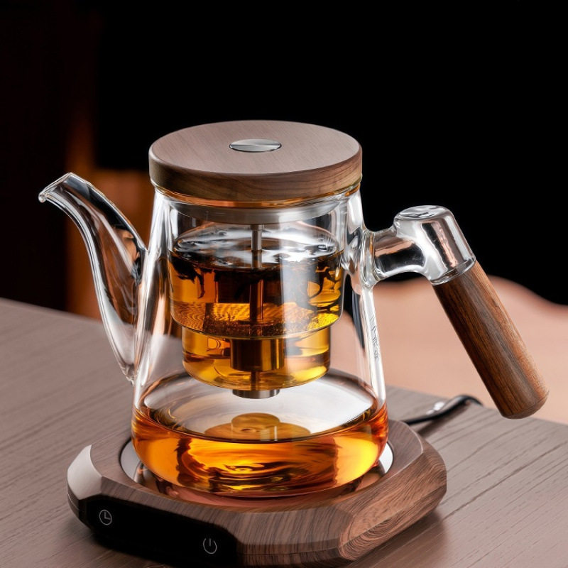 飘逸杯泡茶壶一键过滤茶水分离按压式2025新款玻璃家用大容量茶具