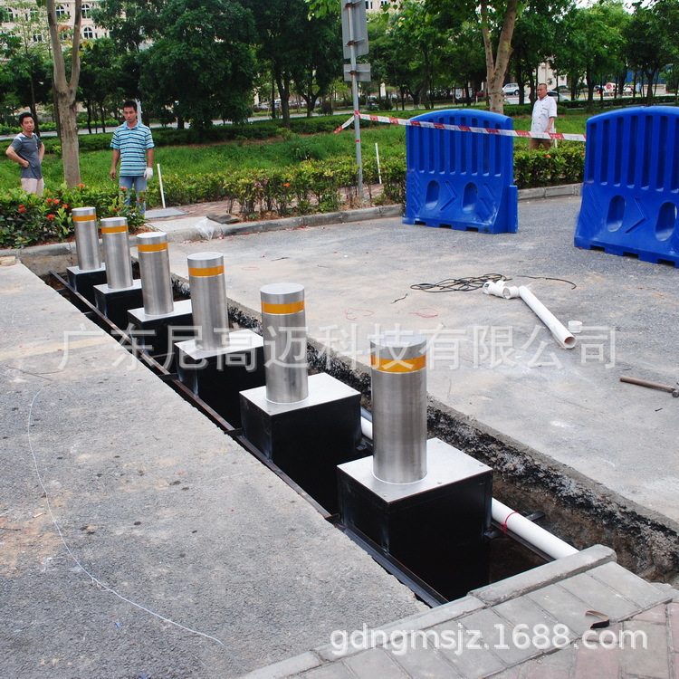 NGM升降不锈钢液压路柱自动升降防撞路柱学校门口拦车伸缩路柱