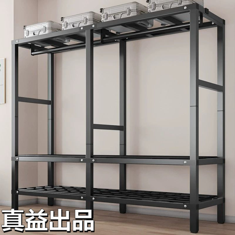 免安装简易布衣柜出租房家用卧室钢管加固结实折叠小型全挂式衣橱