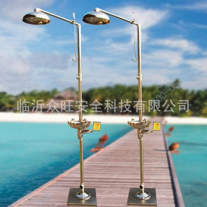 全304不锈钢复合式淋浴洗眼器紧急冲淋洗眼器实验室化工验厂