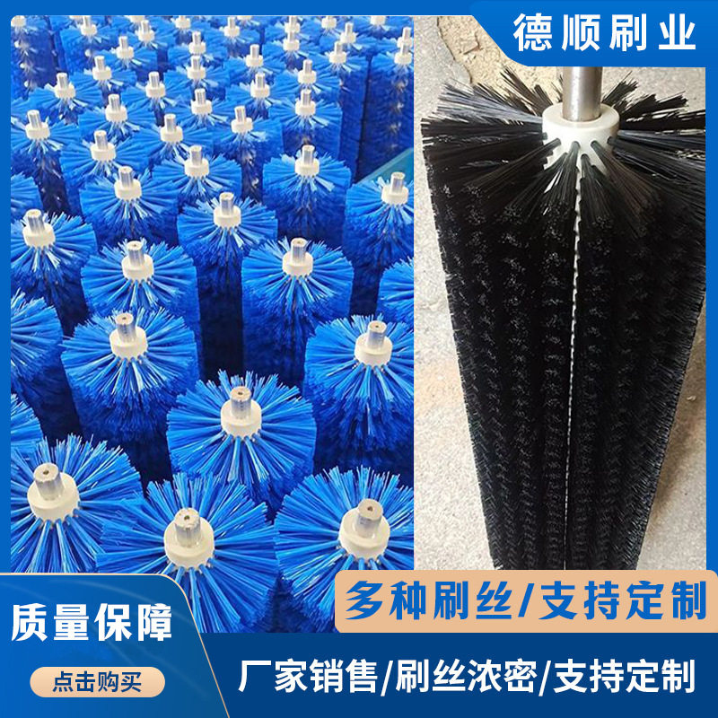 工业清洗毛刷辊清洗机尼龙毛刷尼龙丝除尘清扫器高效除尘