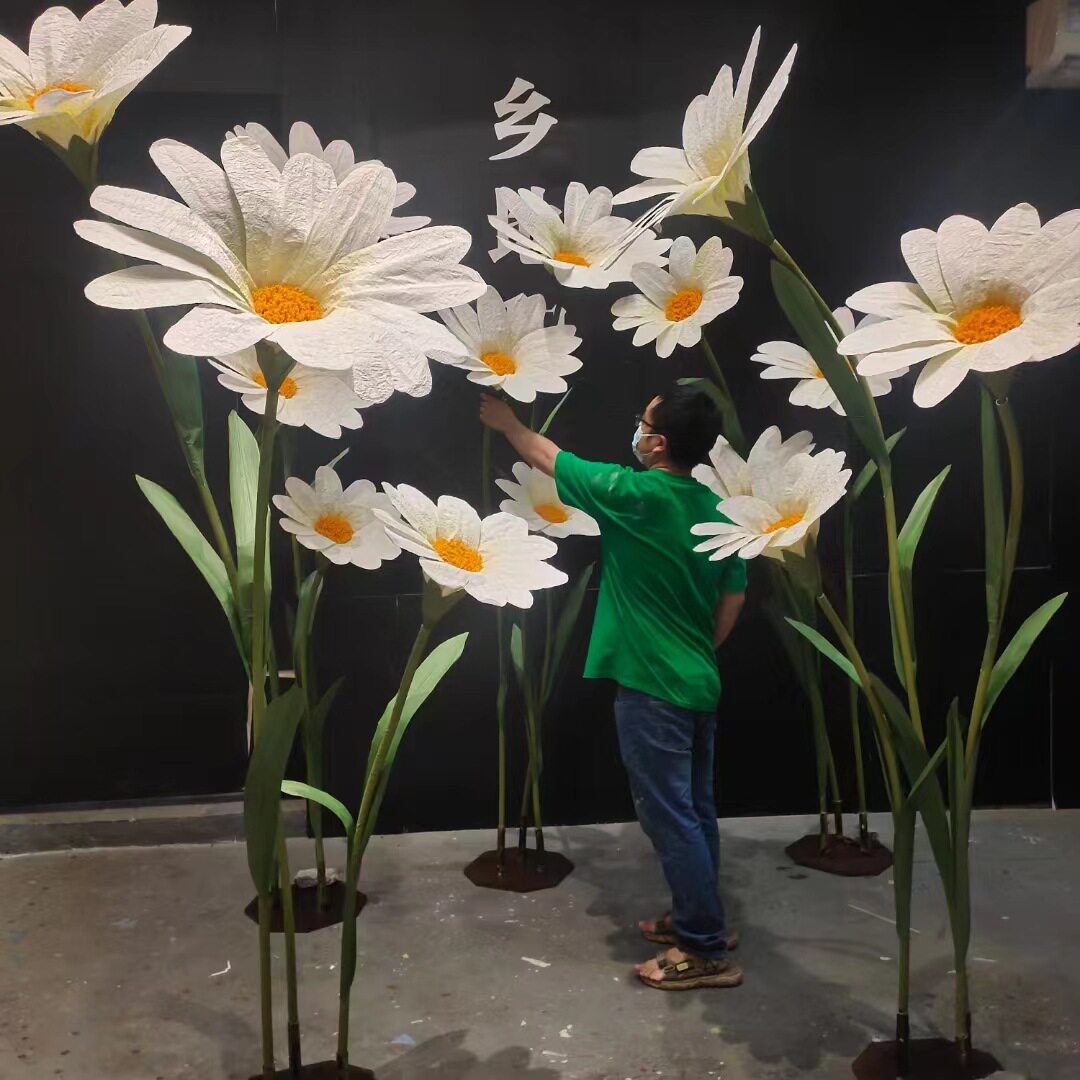 装饰拍摄道具大型手工纸艺花生日布置道具路引手揉纸波丝菊
