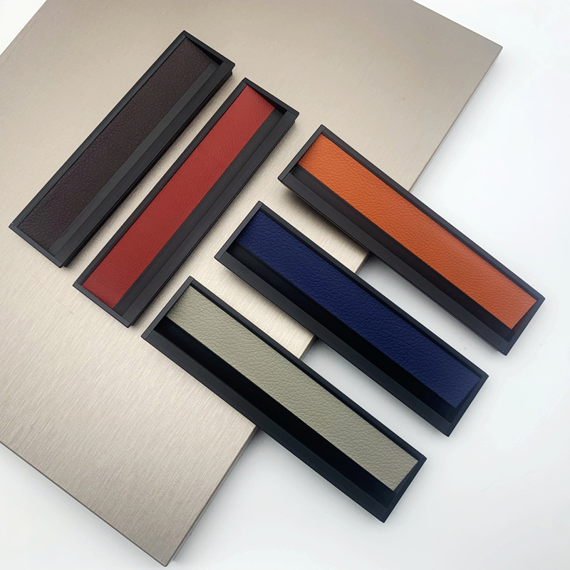 新衣柜门皮革拉手简约轻奢柜子木门暗扣把手抽屉开槽内嵌移门BERO