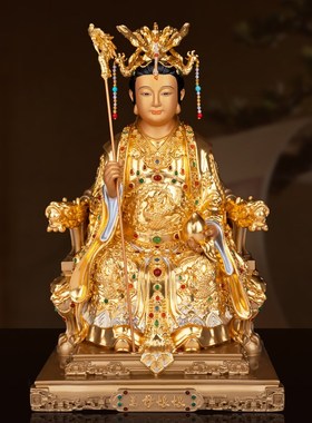 快速发货黄铜贴金玉皇大帝王母娘娘神像供奉N天宫神仙玉帝铜像西