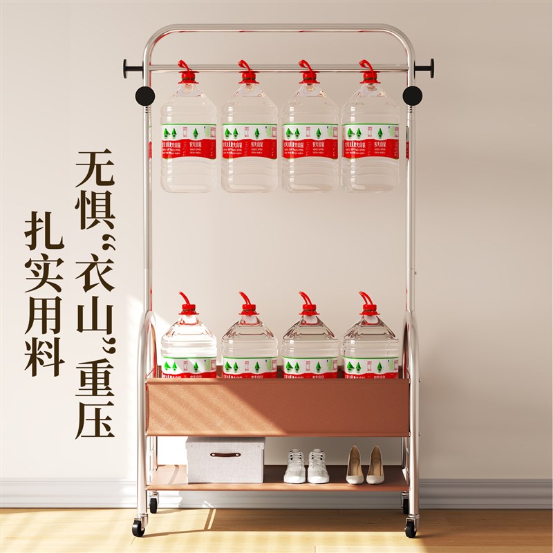 现货速发卧室衣帽架落地家用房间挂衣架可移动台晾衣架小户型收纳