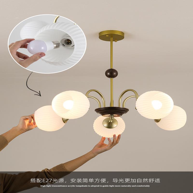 中古vintage设计师法式复古日式主卧室灯吊灯侘寂风小户型客厅灯