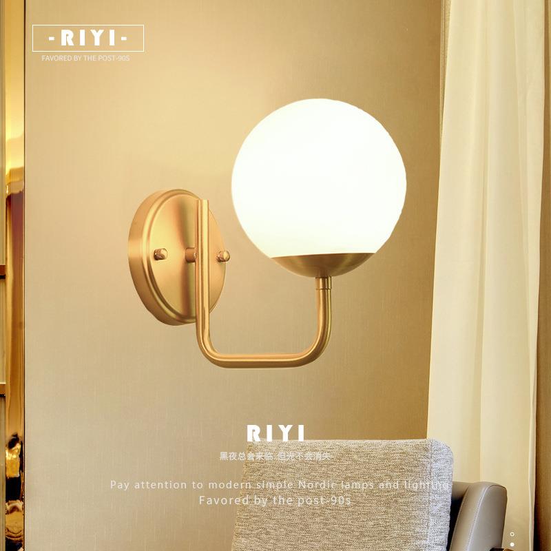 美式全铜壁灯led北欧壁灯客厅阳台壁灯楼梯灯背景墙壁灯