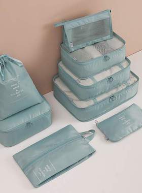 invite.l旅行收纳包出差行李箱衣物整理八件套简约分隔收纳套装