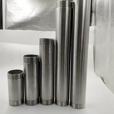 316不锈钢管外丝DN15延长管对丝加长双头螺纹4分1.2寸10公分100cm