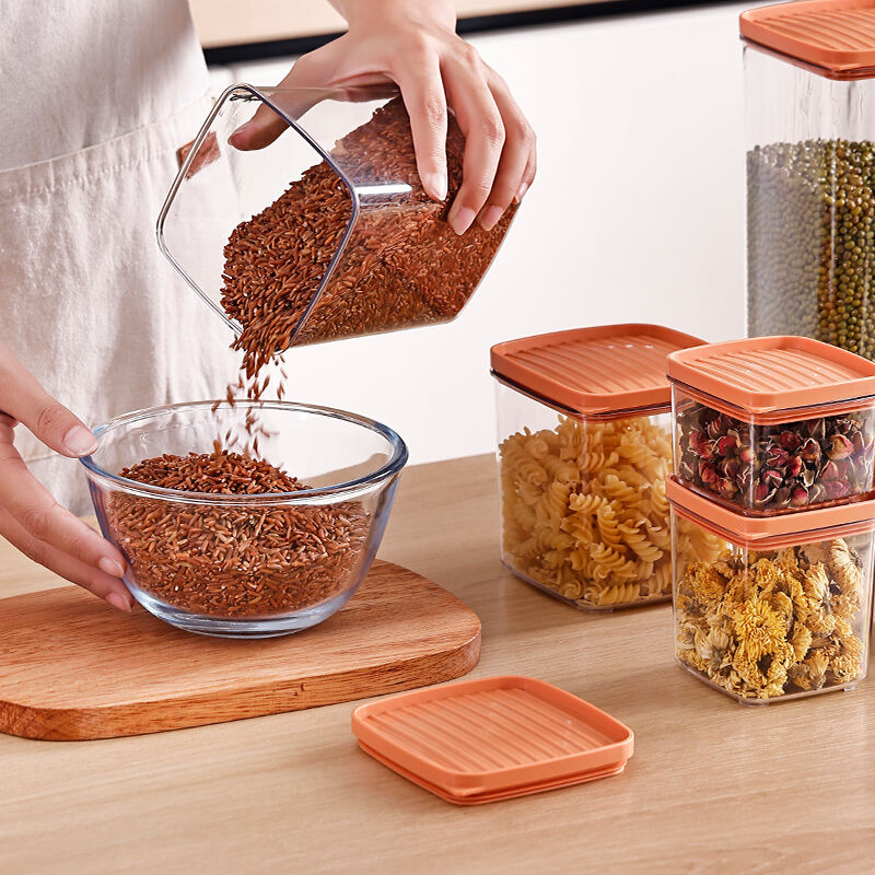 密封罐五谷杂粮厨房收纳食品级透明塑料罐盒子零食干货茶叶储物罐