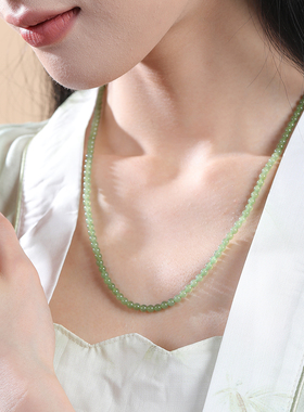 若慕新疆天然和田玉冰晴水项链