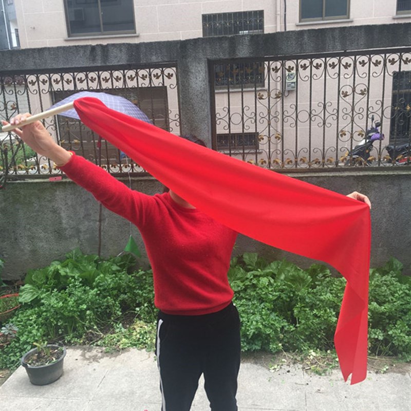 速发广体操彩带 红绸 绸带棒飘带 场舞蹈绸棒 舞蹈道具 舞蹈绸带