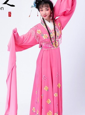 速发越人歌越剧花旦戏服黄梅戏服花款水姐七仙古装小袖衣空心新旦