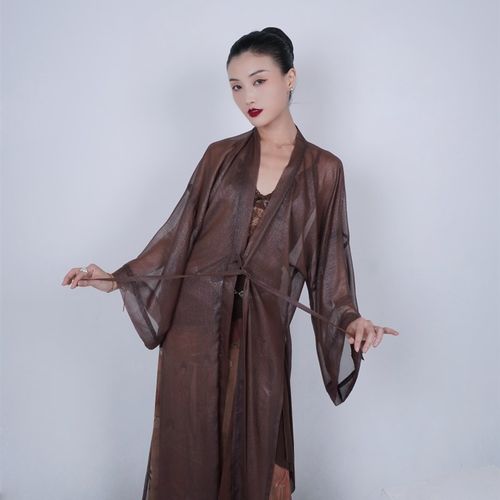 速发WYZ飘盖盖逸纱国复古中国风古典舞衣风爵士舞纱衣