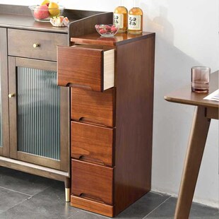 速发物置收纳柜实木小柜子储物柜多层抽屉柜立柜窄缝隙缝夹柜卧室