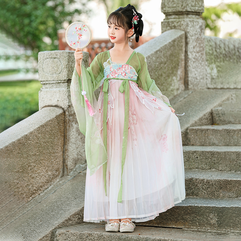 速发汉服童古装2025新款幼仙秋冬季古风公主裙子唐出服绝美儿气演