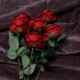 红色玫瑰单头朵束客厅装 饰假绢仿真E花绒布单支只摆放大朵桌面婚