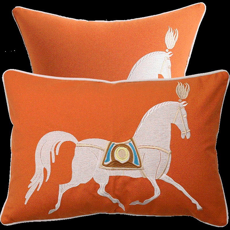 欧式inbs刺绣抱枕靠垫样板间客厅沙发腰枕轻奢床上时尚靠枕抱枕套