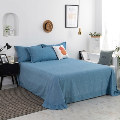 100%全棉加厚磨毛床单单件1.8m定做订制榻榻米大炕单3V米2.7纯棉