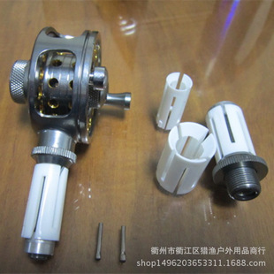 全金属中通轮f手竿改装中通竿配件前打轮竿内走线带可调泄力渔轮