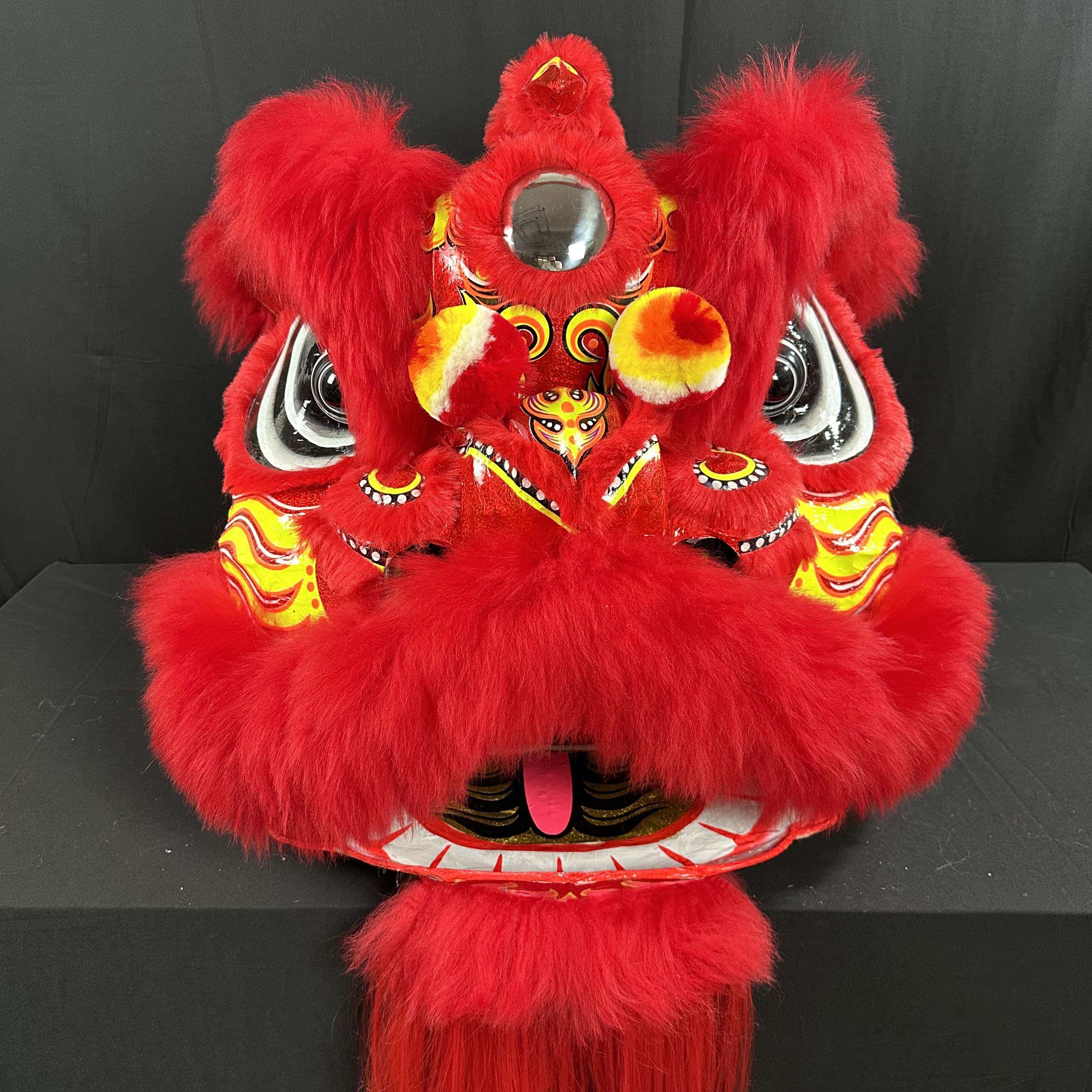 南狮行比赛龙狮用品喜庆表演醒狮道具佛山醒狮遂溪狮头彩扎舞狮子