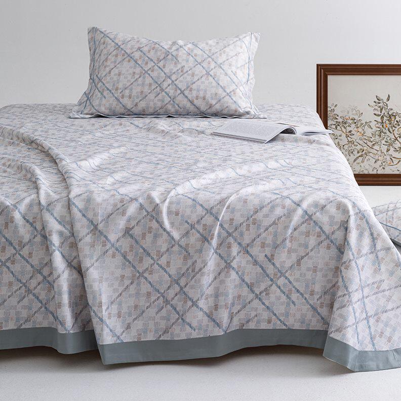 夏季天丝竹纤维凉席三件套冰丝床单可爱熊猫空调席可水洗软席垫子