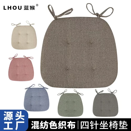 夏季餐椅垫坐垫椅子垫加厚棉麻