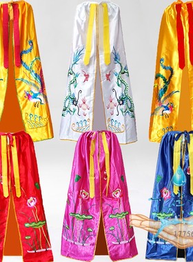 神像衣佛袍神仙龙凤披袍菩萨娘娘披肩观音斗篷小Q123米红黄色披风