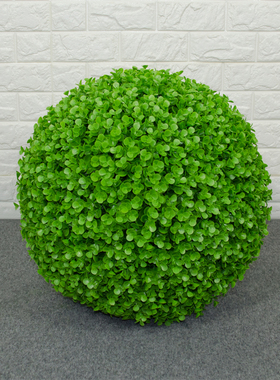 仿真花艺a尤加利草球米兰花球绿色植物婚庆挂饰软装饰品落地摆件