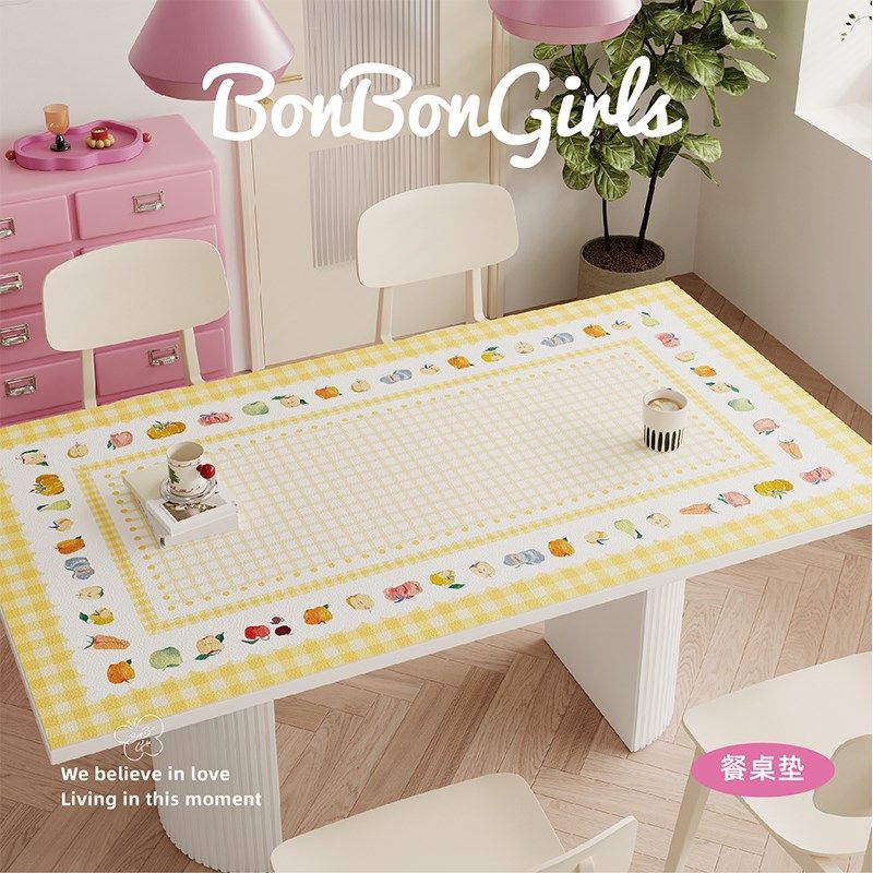 小清新田园风桌垫皮革餐桌布防水防油免K洗高级感茶几办公书桌垫,居家布艺,桌布,淘宝优惠券,粉丝福利购,淘宝优惠卷