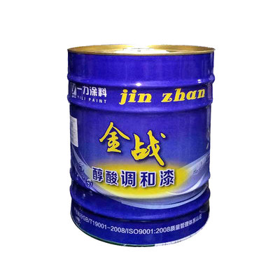 金战醇酸调和漆栏杆钢结构架v管铁红中黄大红防锈油漆大桶喷漆12k