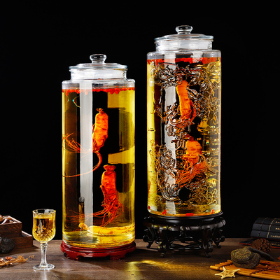 密封酿酒坛子30斤自酿白酒葡y萄人参泡酒专用酒瓶泡酒玻璃瓶带龙