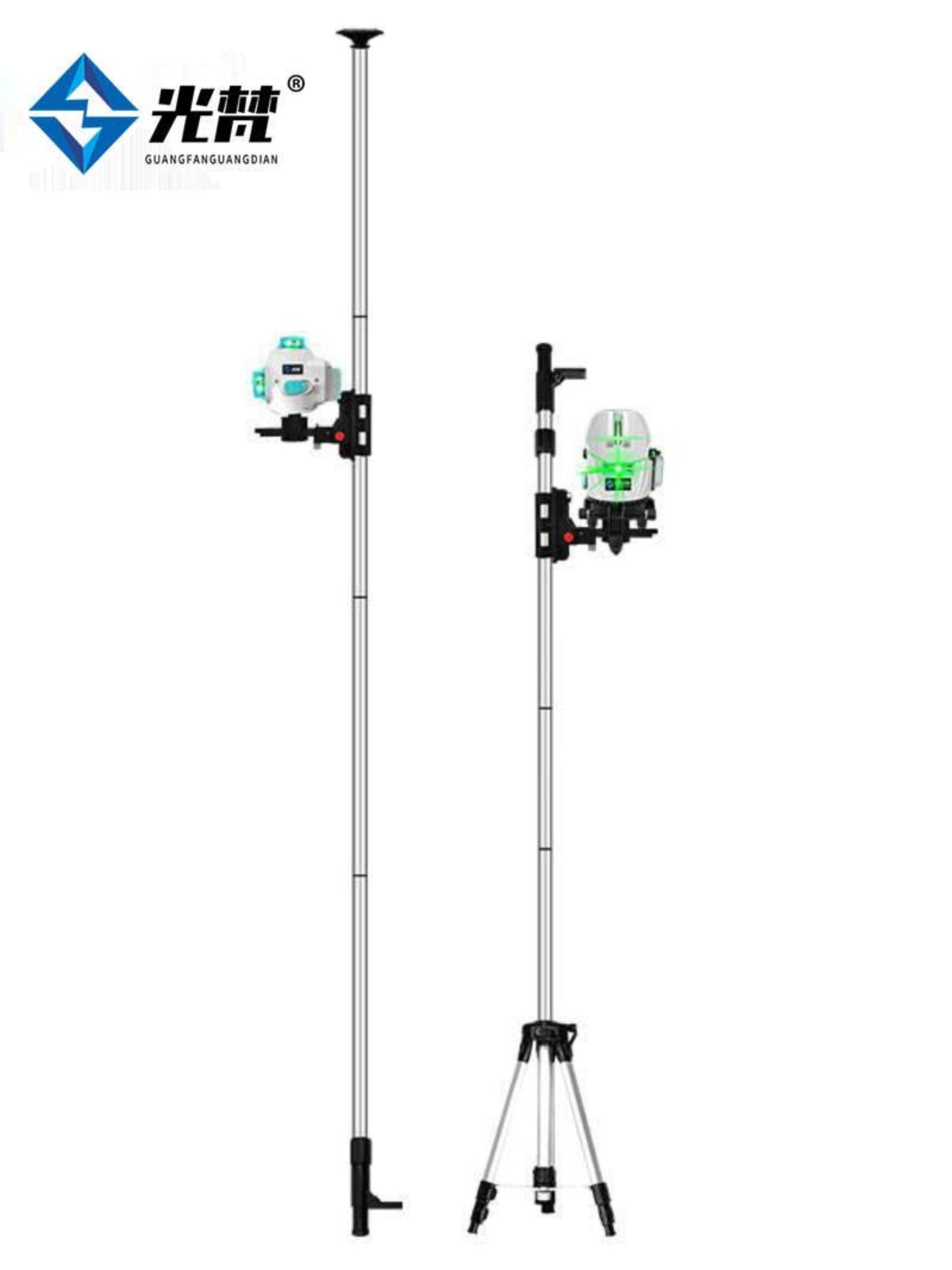 水平仪升降支撑伸缩杆 升降杆3米吊顶通用型配件三脚架红外线